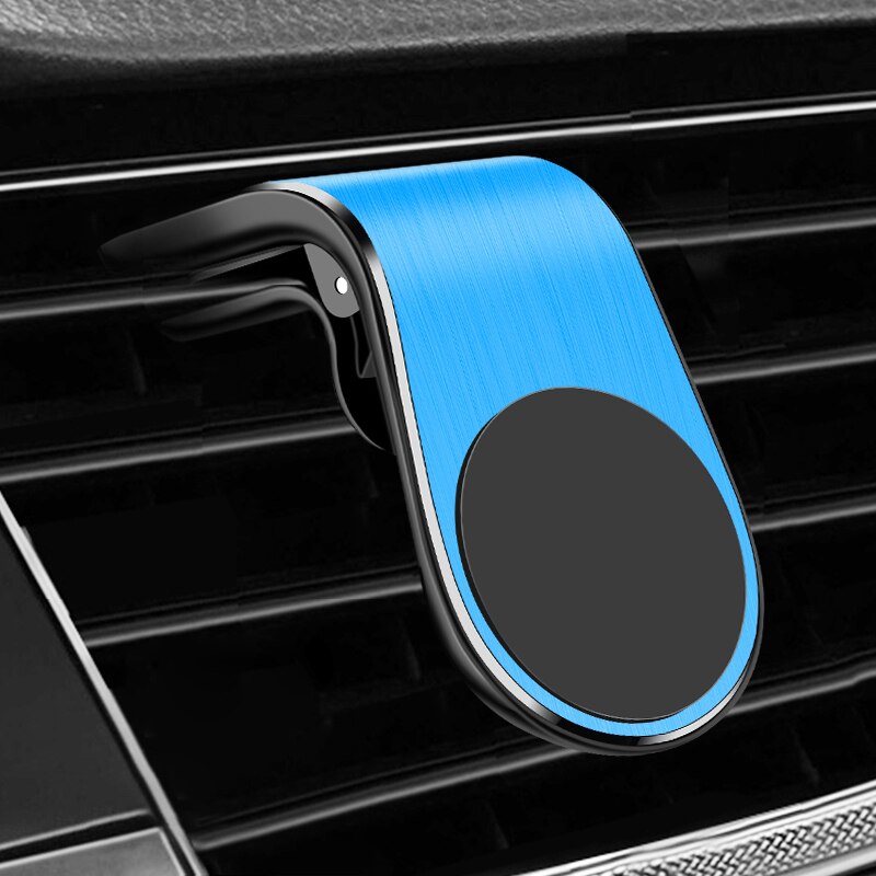 De Metal de soporte magnético de teléfono de coche para Volkswagen GTI Rline Polo Golf Passat B6 Scirocco Lavida Santana Touran Magotan GPS: blue / For Rline logo