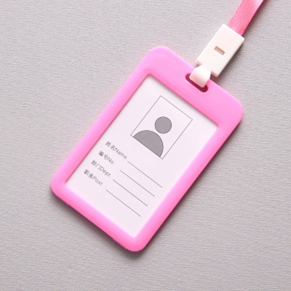 Männer Frauen Bank Credit Brieftasche Karte Halter + Nylon Lanyard Name Arbeit Karte Halter Für Student ID Abzeichen Halter: 9