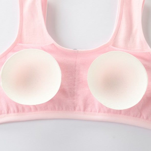 8-16 ans Coton Jeunes Filles Soutien-Gorge Respirant fille Sport Soutien-Gorge Sous-Vêtements Pour Enfants Adolescents Soutiens-gorge Avec Plastron Lingerie Gilet