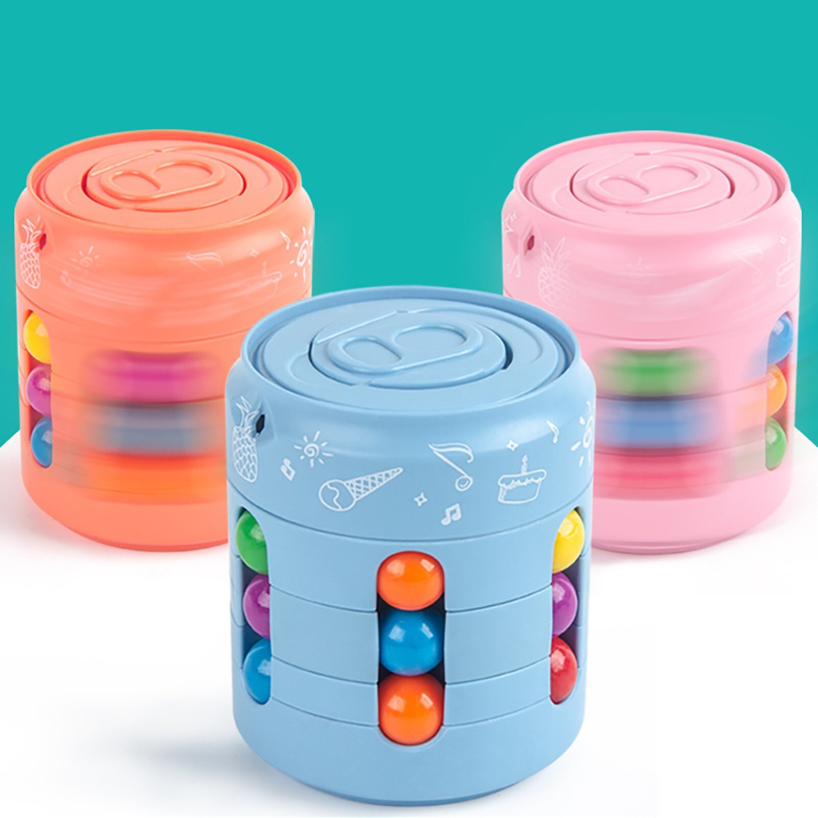 Stress Spel Speelgoed Voor Kinderen Magic Spinning Bean Draaiende Kan Decompressie Speelgoed Kid Kinderen Speelgoed