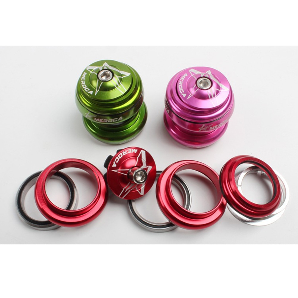 44mm Aluminum Alloy MTB Road Bike External Headset 1-1/8" Unthreaded Parts Set Mountain Steel Bearing Bowl Scooter Aluminum
