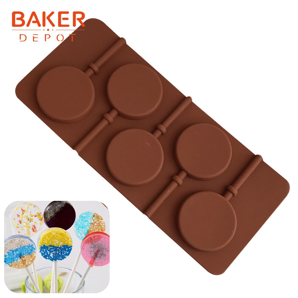 Bager depot silikone slikkepinde form til slik chokolade rund kage dekoration form bjørn slikkepinde forme til bagegrej: Cdy -046