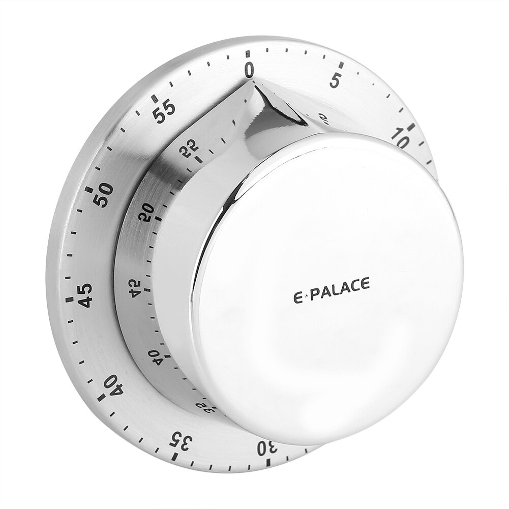Magnetic Stainless Steel Kitchen Timer Body Mechanical Timer Alarm Cooking Countdown Clock 60 Minutes Kitchen Timer Cooking Tool