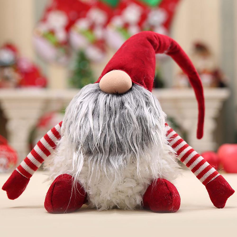 Rood Gestreept Doek zonder Gezicht Santa Claus-1
