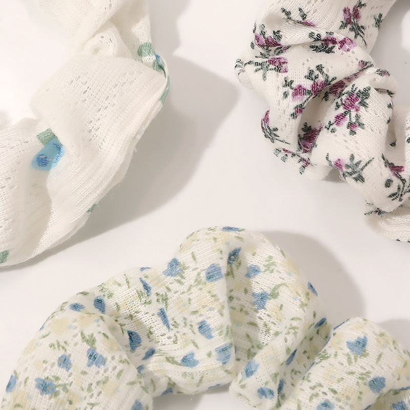 Coleteros coreanos con estampado Floral, cinta para el pelo, coletero, banda elástica para el pelo, lazos para el pelo, accesorios para el cabello