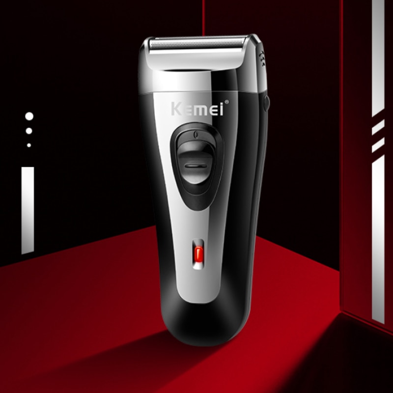 Kraftig genopladelig barbermaskine til mænd folie elektrisk barbermaskine skæghoved barbering elektrisk barbermaskine ansigts-usb kemei med ekstra mesh