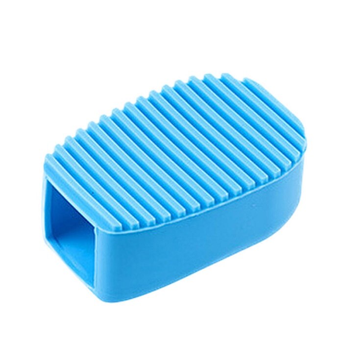 Mini 8*5.5*3.5 cm silikone rengøringsværktøjer skrubbebørster til tøj sko tasker badeværelse vasketøj produkter: Himmelblå