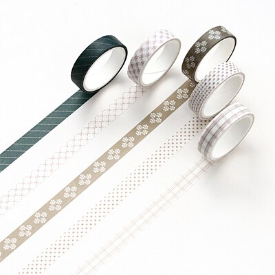 5 stk / kasse xinmo ternede striber washi tape diy dekoration til scrapbooking maskeringstape tape: 05