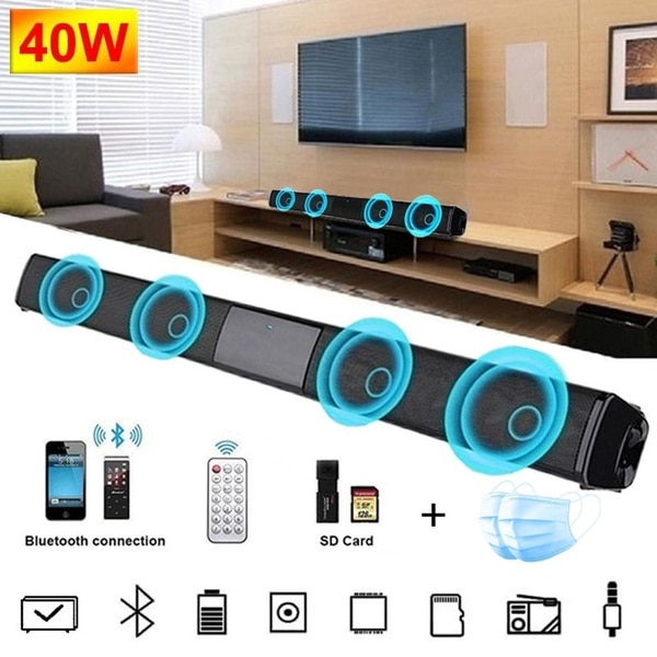 Sound Bar, Elecder Draadloze Bluetooth Soundbars Voor Tv, Met/Zonder Afstandsbediening
