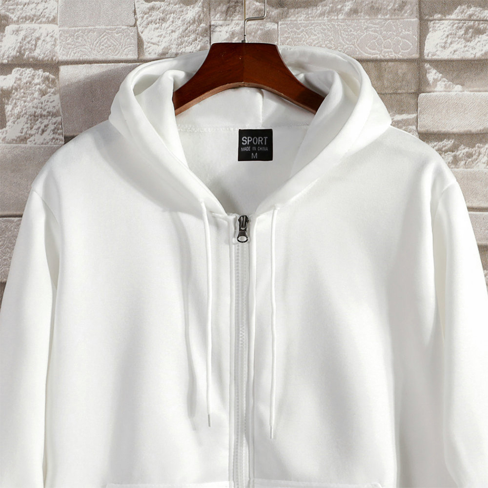 Sudadera con capucha y cremallera para hombre y mujer, ropa deportiva informal de manga larga, color liso, a la , , otoño e invierno, novedad de 2023