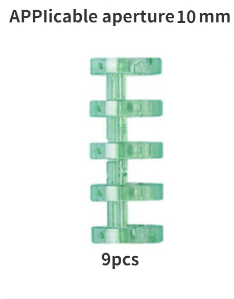 9Pcs 5 Gat Ring Binding Ring Segment Binding Ring Poreuze Punch Losbladige Papier Plastic Clip Toepasselijk Diafragma 10Mm: 11