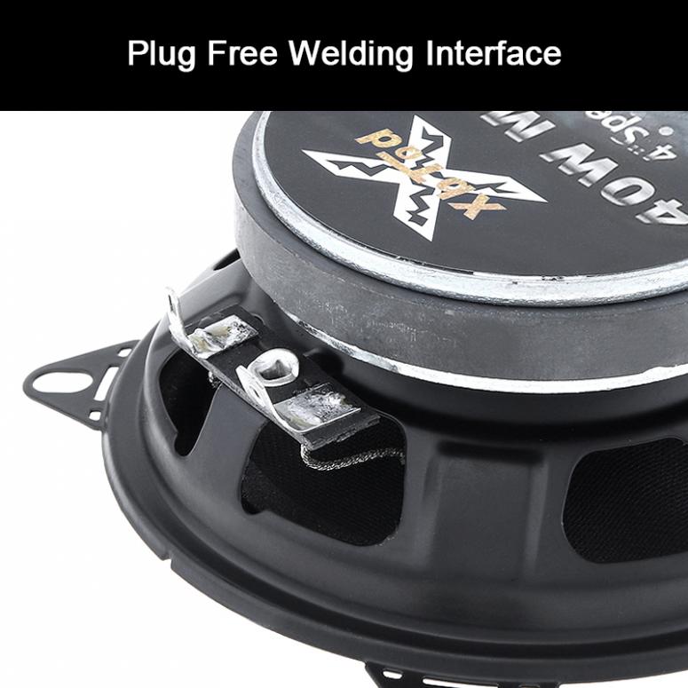 Altavoz Coaxial para coche de 4 pulgadas y 40W, altavoz ultrafino de bajos medios, instalación no destructiva, 2 uds.