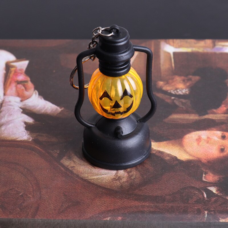 Halloween pumpa skelett huvud lykta häxa ljus bar ktv köpcentrum scen arrangemang skrivbordsdekoration rekvisita 8 x 4cm: Pumpa