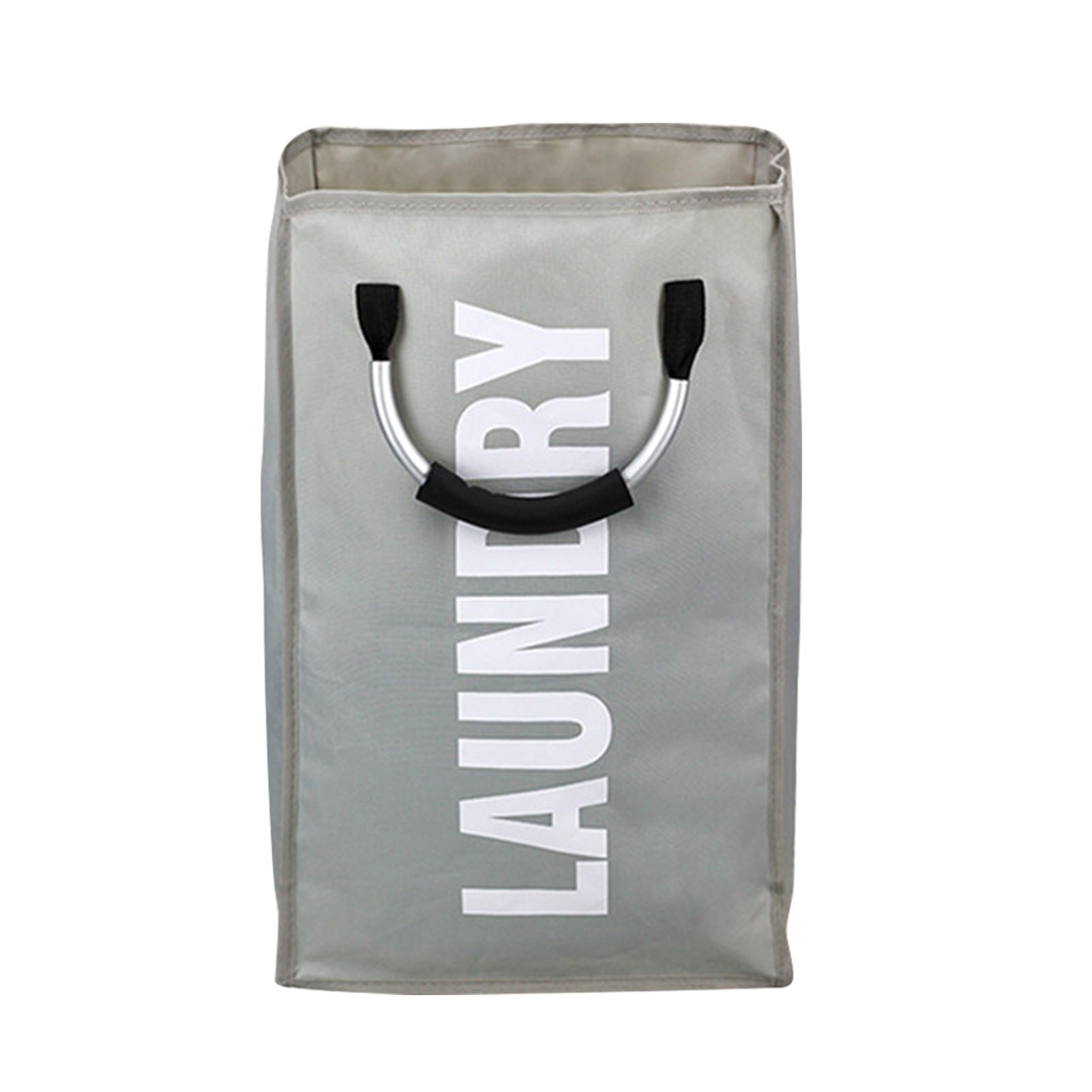 Self Standing Portable Laundry Hamper Dorm Room Foldable Organizer With Handle Home Bedroom Large Toys Storage Clothes Basket: Grey