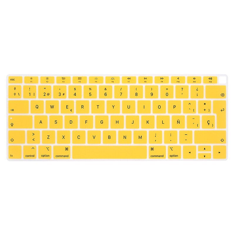 EU-Geben Sie Spanisch oder Chile Tastatur fallen Schutz für macbook Luft 13 tastatur abdeckung spanisch Modell A1932 Silikon schutzhülle Film: Gelb