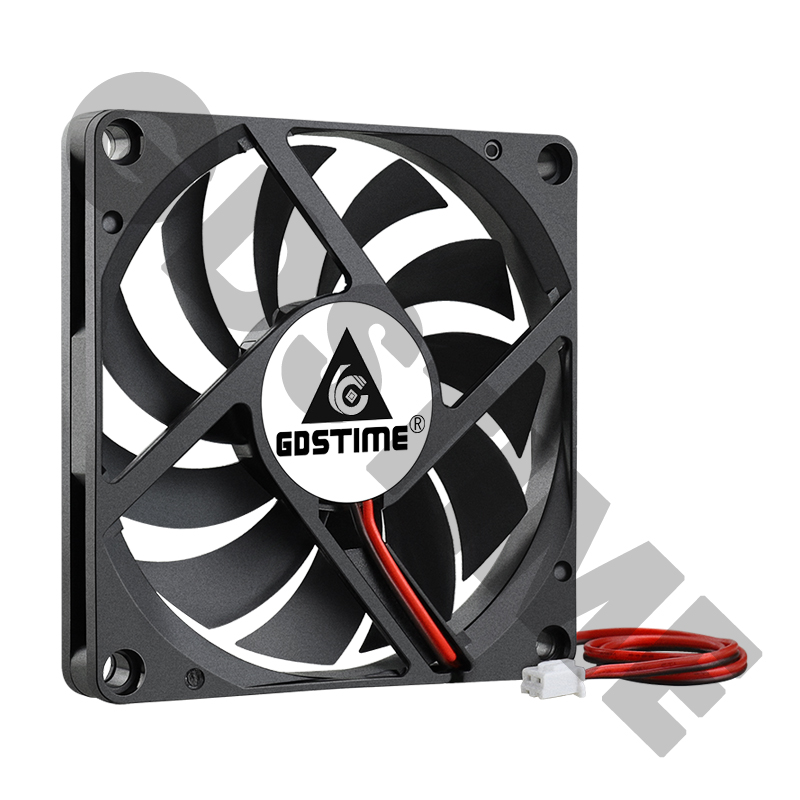 Gdstime 80mm Fan DC 5V 12V 24V 80x80x10MM Brushless Cooling Fan 8010 Double Ball Cooler 8CM Axial Fan for PC Case CPU Cooling