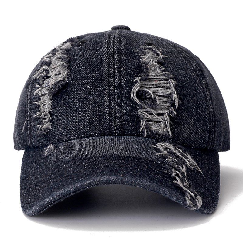 Gorra vaquera de , gorra de béisbol con agujeros, gorra de algodón informal para hombres y mujeres, ropa de calle deportiva para exteriores, gorra de papá