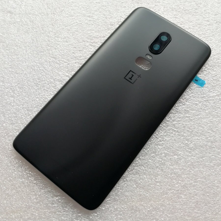 Original Back Glass Cover Oneplus 6 6T Battery Cover Door One PLUS 6 Housing Rear Panel Case Oneplus 6T Back Battery Cover: 6-Matte Black