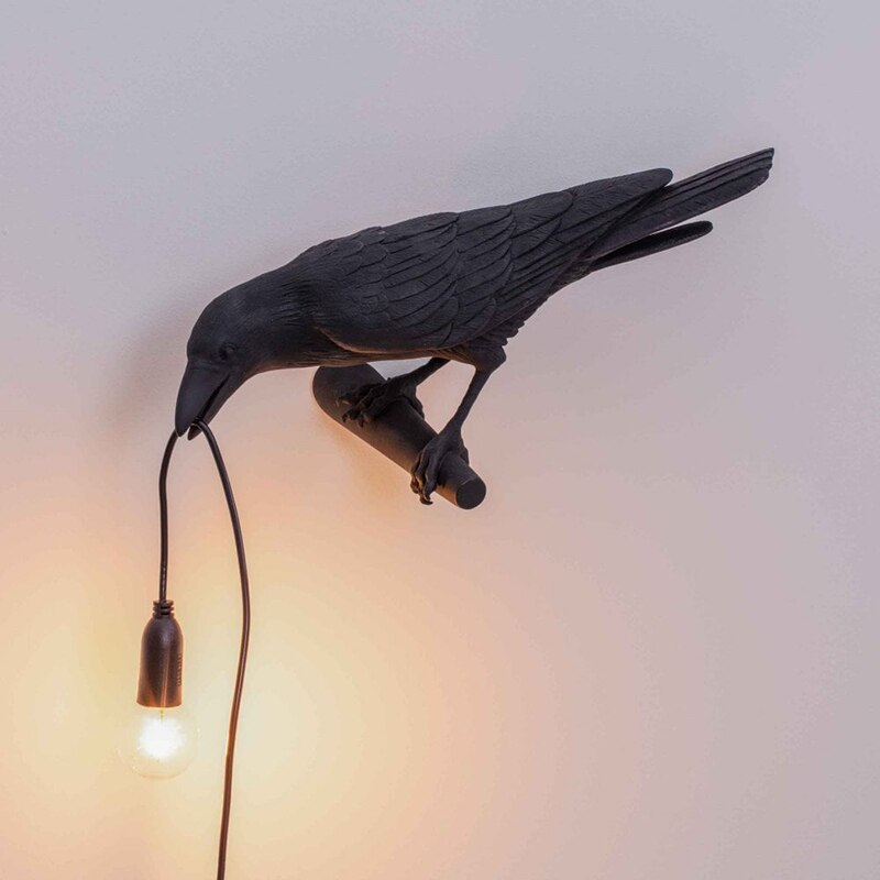 Fugl bordlampe ført med stik stue sengelamper gang til soveværelse restaurant boligindretning bordlamper