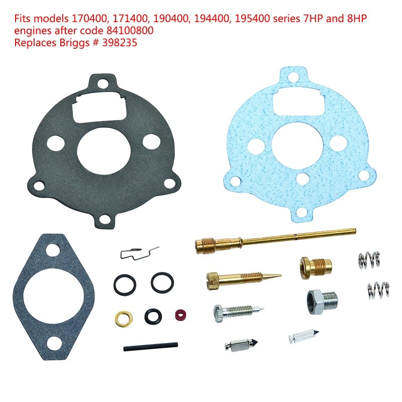 Carburetor Rebuild Kit Replacement for Briggs & Stratton 398235