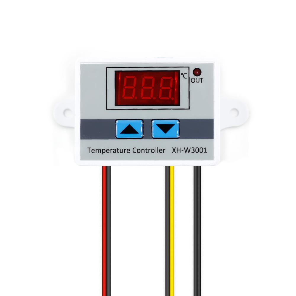 10a 12v 24v 220 vac digital ledet temperaturregulator xh -w3001 til arduino køling opvarmning switch termostat ntc sensor
