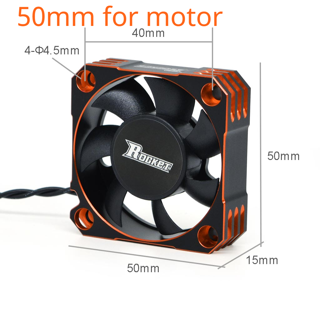 SURPASS Rocket Metal Cooling Fan Motor 25mm 30mm 35mm 40mm 50mm Aluminum Cool Fan Heat Sink Fan Cover for 3650 540 RC Motor ESC: Brown