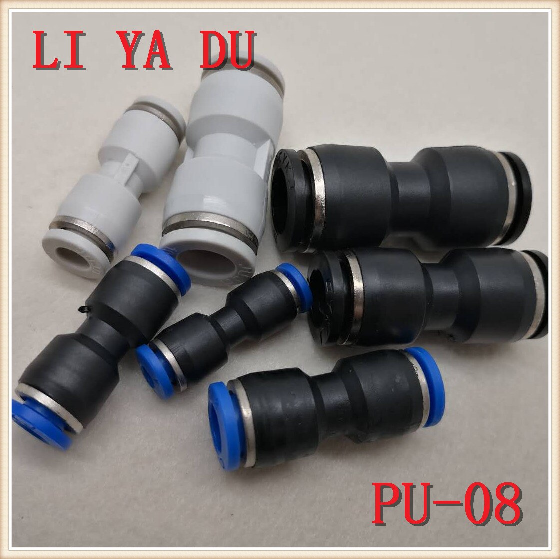 10pcs/lot PU-8 Pneumatic pipe joint quick pass direct plug 8mm pu-08