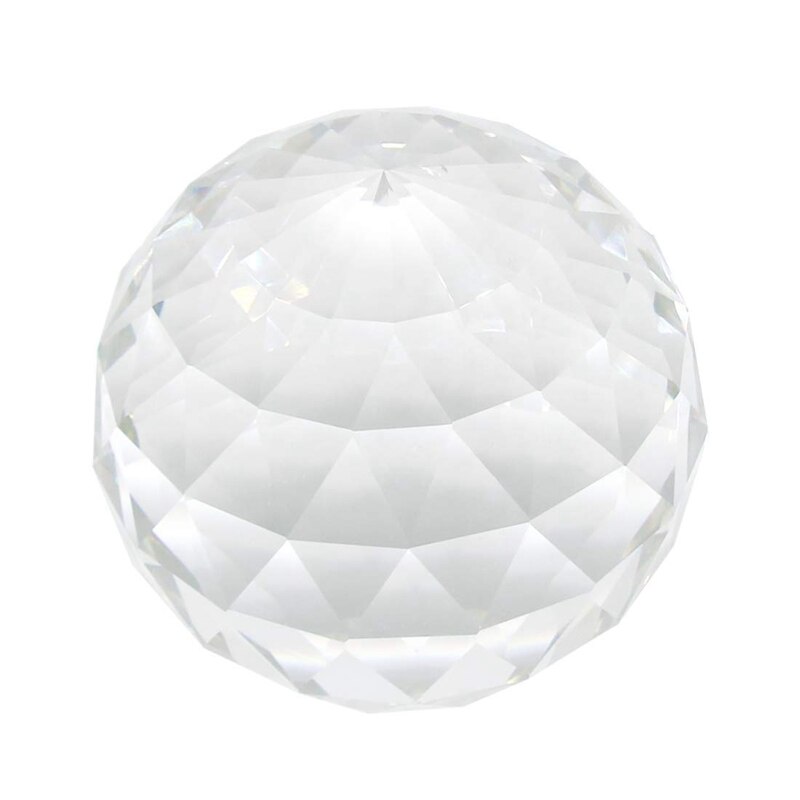 Klart kuttet krystall solfangerkule prismer glasskule fasetterte blikkballkrystaller til vindus solfangere 80mm / 3.15i: misligholde tittel