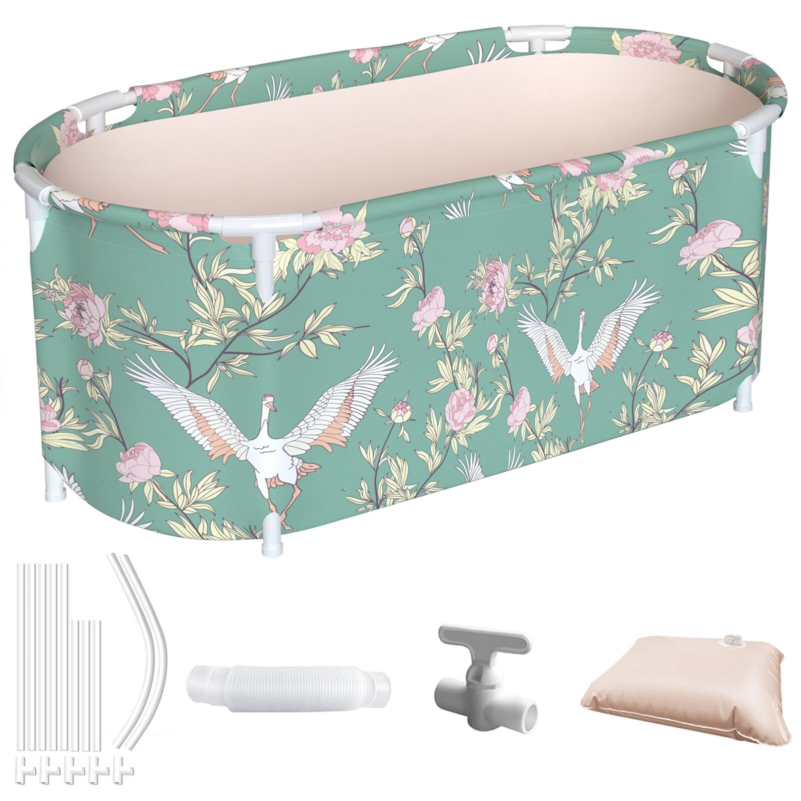 Baignoire pliable pour adulte, domestique, Portable, peau de pêche, SPA, avec couvercle, Sauna à domicile