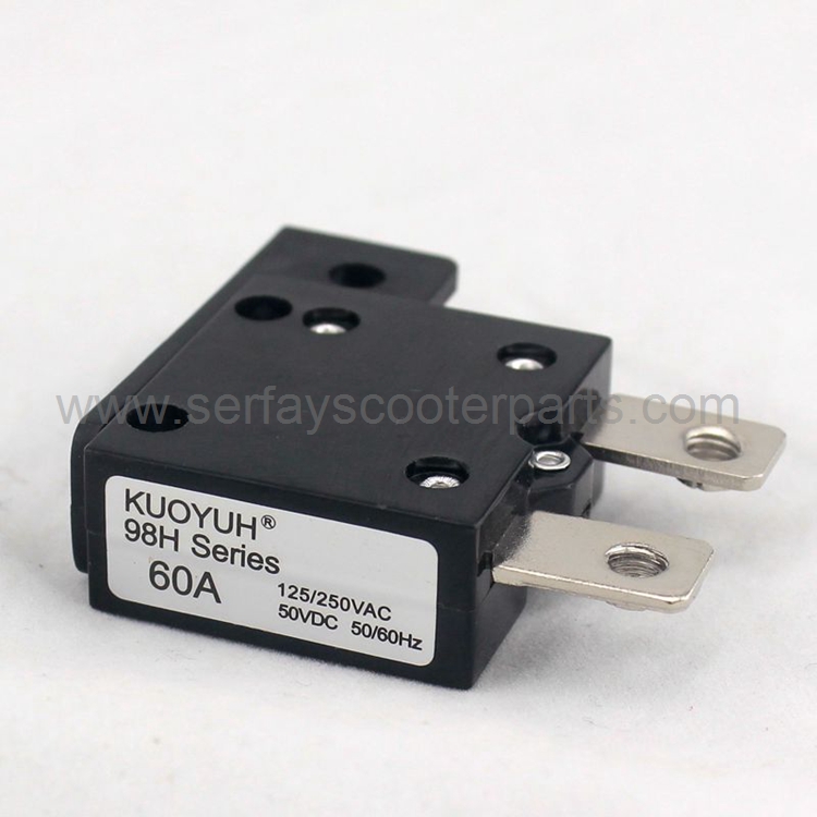 2PCS KUOYUH 60A automaic circuit breaker power wheelchair mobility scooter circuit breaker reset switch