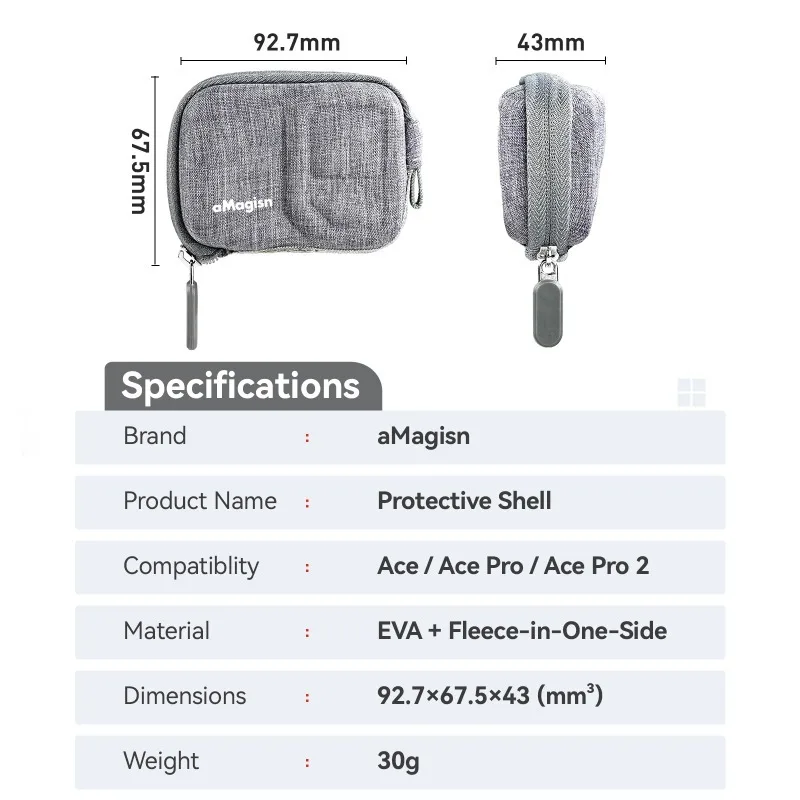 Mini Protective Bag for Insta360 Ace Pro 2 / Ace Pro / Ace ，Carrying Case Storage Box For Insta 360 AcePro 2 Accessories