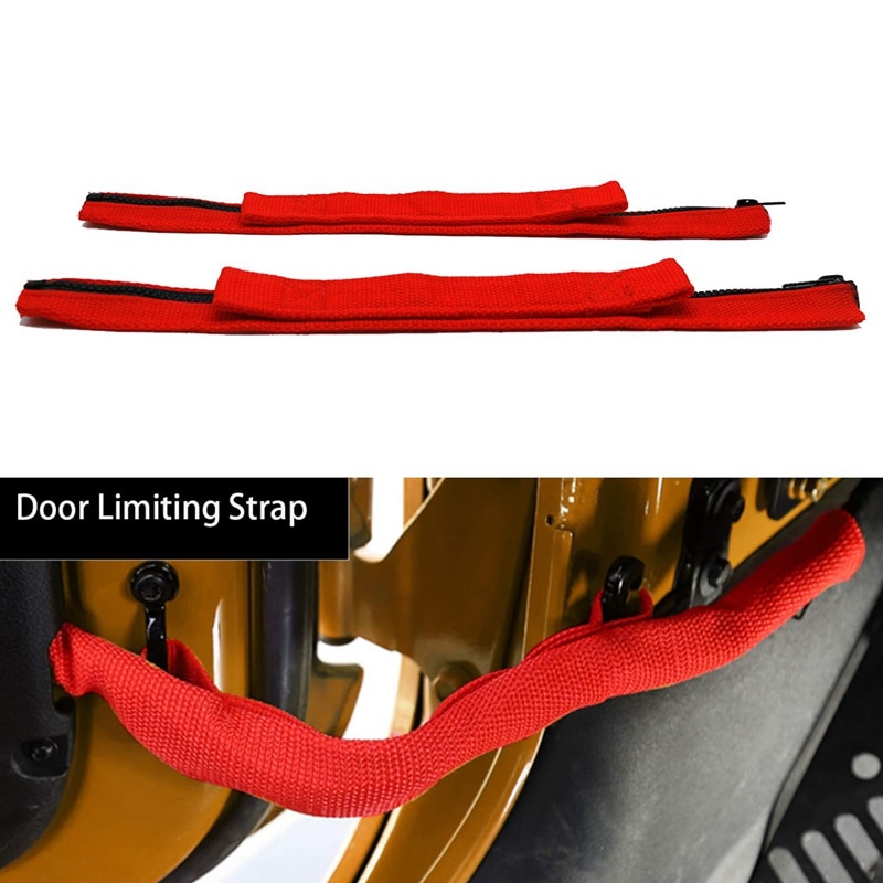 Pièces de rechange des pièces de Modification de voiture de courroie de limite de porte de positionneur de porte pour Jeep Wrangler JK 2007 (paquet de 2)
