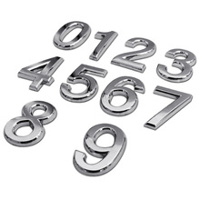 1pc adress hotelldörr klistermärke skylt skylt husnummer plakett stick silver klistermärke modern heminredning