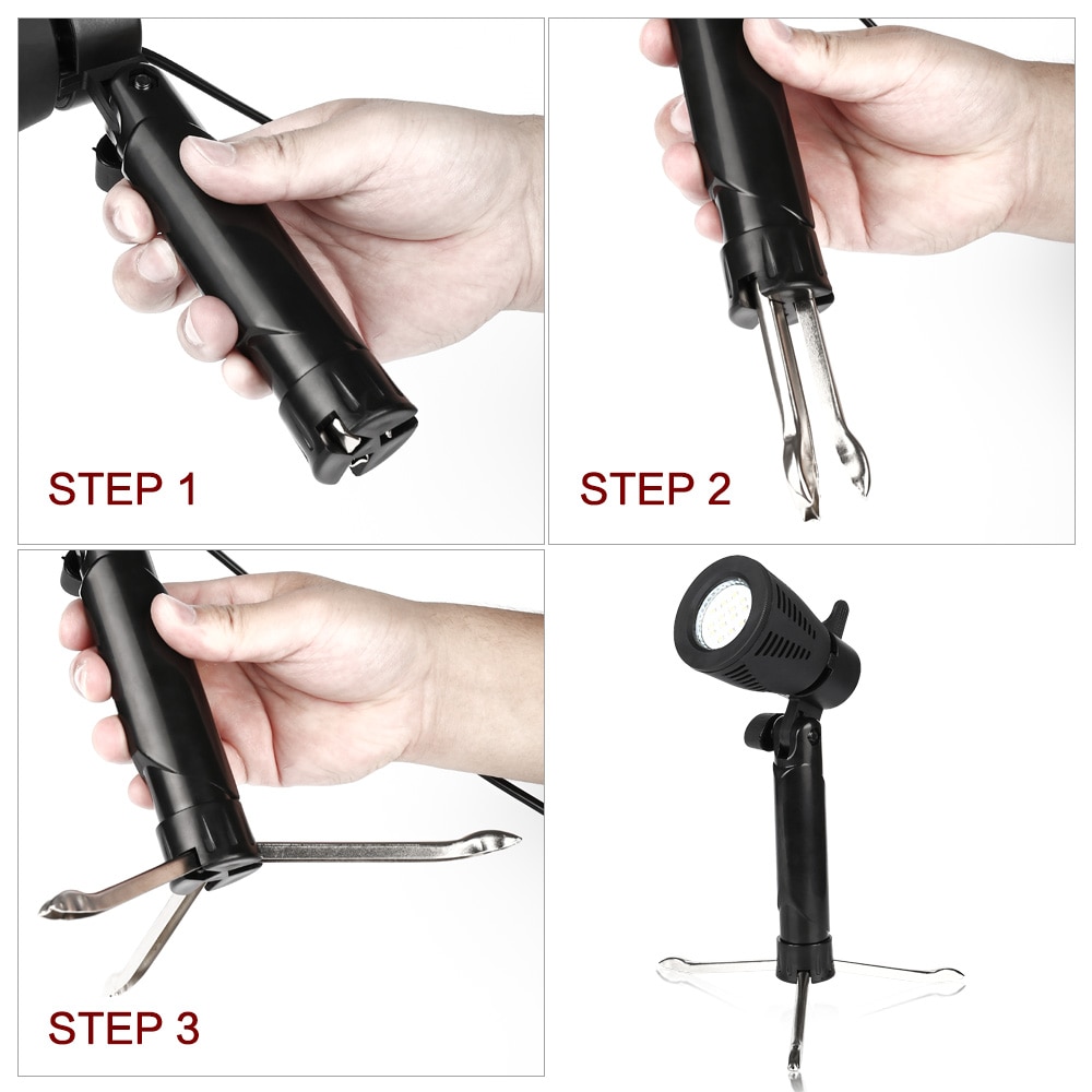 Mini lampe à lumière continue 3800-5500K, 2 pièces, Portable, froide et chaude, pour Studio Photo et vidéo