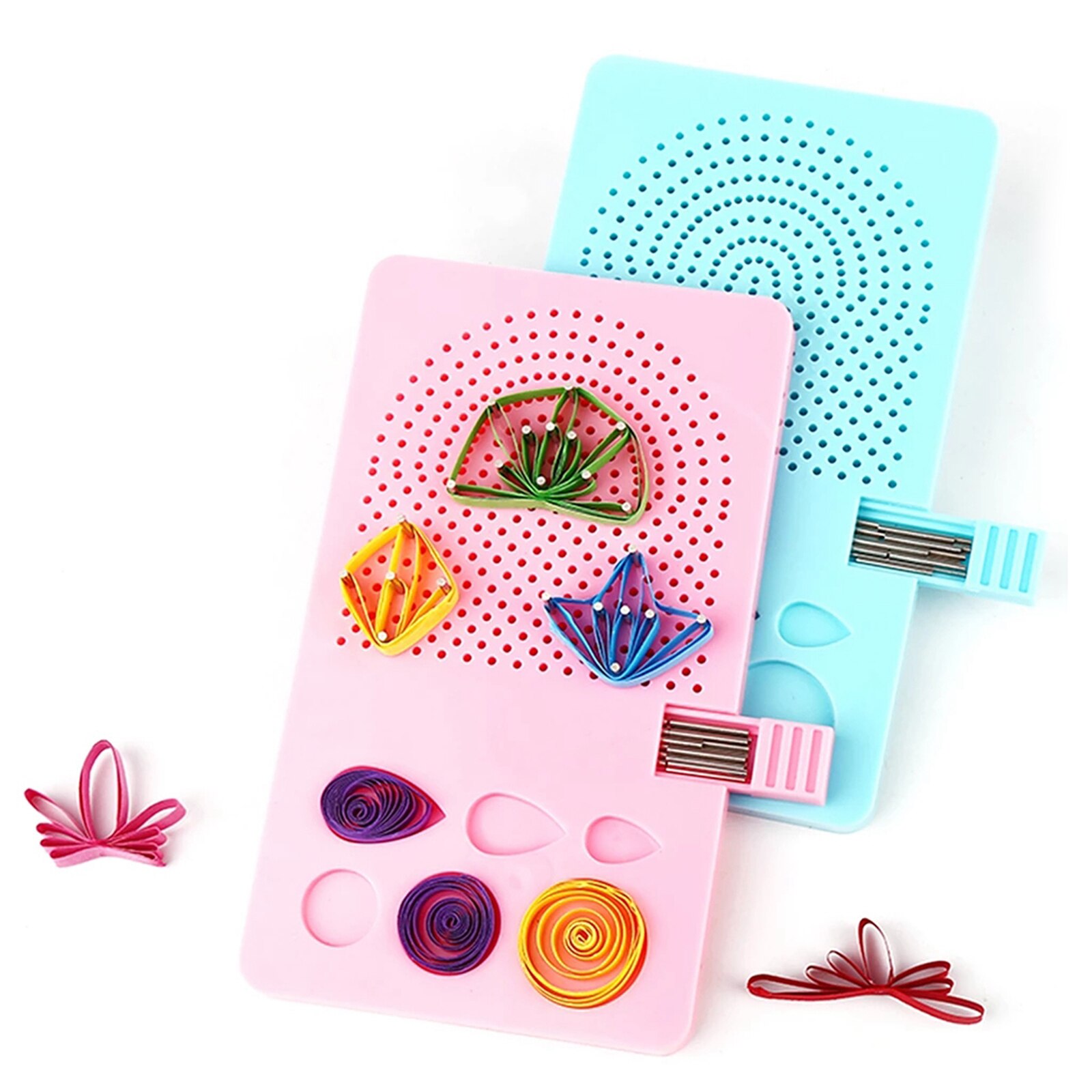 Paper Quilling Board Pins Grid Guide Quilling Moulds Template Roll Tray
