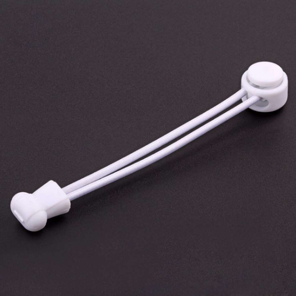1pc 19 farger sneaker skolisser elastisk uten knyte sko lisser strekk låse sent lisser rask gummi rund skolisser: Hvit
