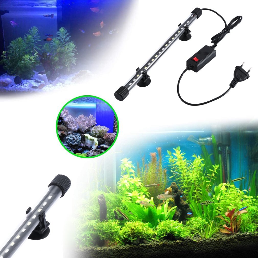 RGB Aquarium licht 60-80cm tauchen lampe Bunte lampe Wasserdichte Unterwasser Clip für pflanzen Aquarium tank ätherisches Amphibien verwenden