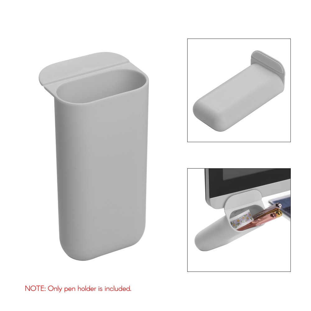 DIY Pen Holder Pencil Case Adhesive Office Staionary Organizers and Accessories Pen Container for Desk Computer Monitor
