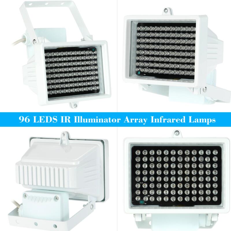 60m 96 LEDs 12V 60m Night Vision IR Infrared Illuminator Light Lamp LED Auxiliary Lighting Waterproof For Security CCTV Camera