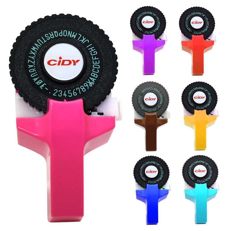 8 Colors Household Mini Portable Manual Label Machine Hidi C101 Embossing Machine Typewriter Hand Curtain Decorative Tape Paper