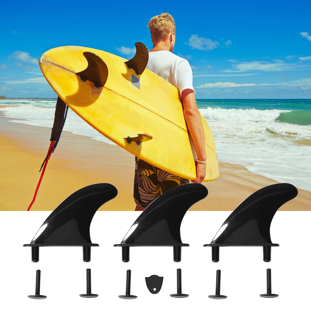 3pcs/set Soft Surf Fins Water Fins with Replacement Screws for Surfboard Softboard Water Wave Fin Surf Board Paddle Board Access
