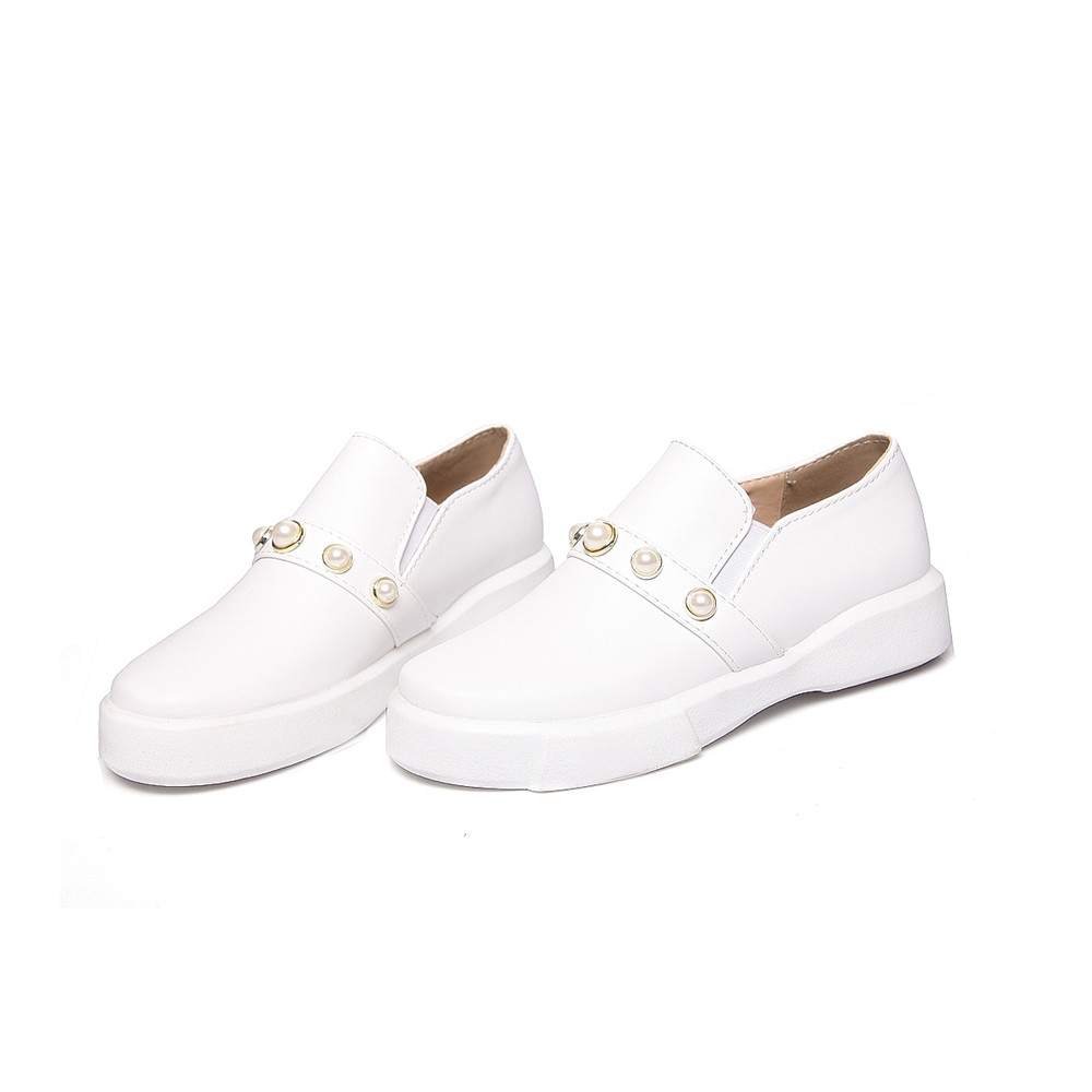 ASUMER zwart wit mode lente herfst dames schoenen ronde neus platte casual enkele schoenen maat 43 vrouwen flats