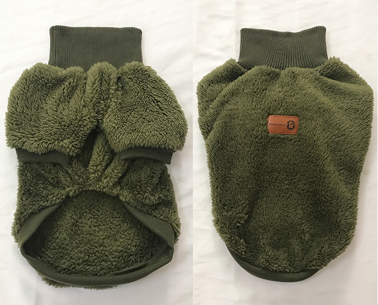 Abrigo de invierno para perros Pug ropa Bulldog francés Poodle Bichon Pomeranian Schnauzer Corgi perro ropa abrigo Hoodies: Verde / XL