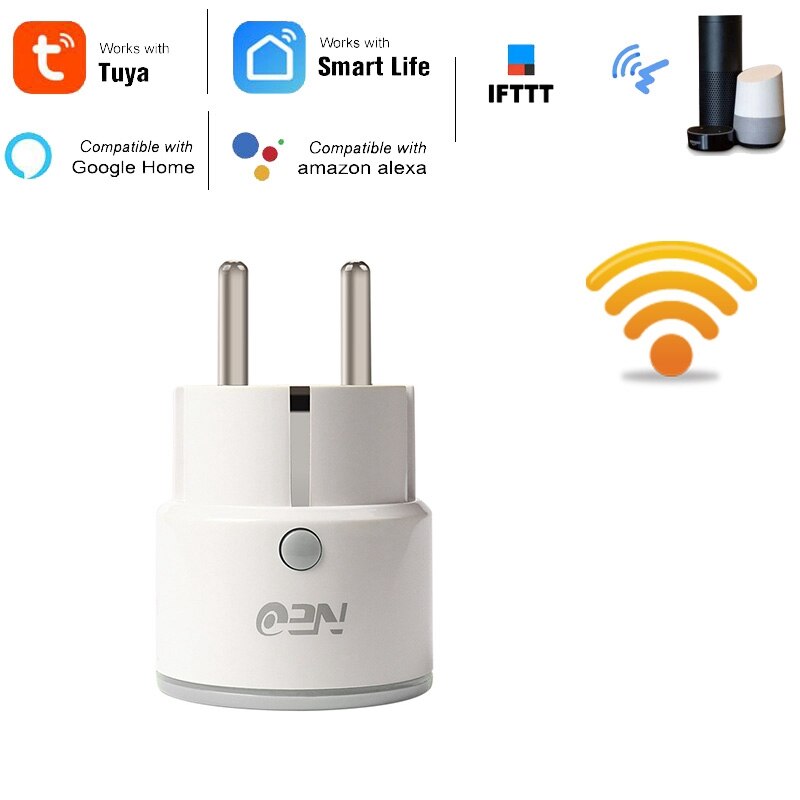 4Pcs Smart Plug Wifi Schakelaar Mini Stopcontact Timing Functie Afstandsbediening Werk Met Alexa Google Home Ifttt Eu plug: Default Title