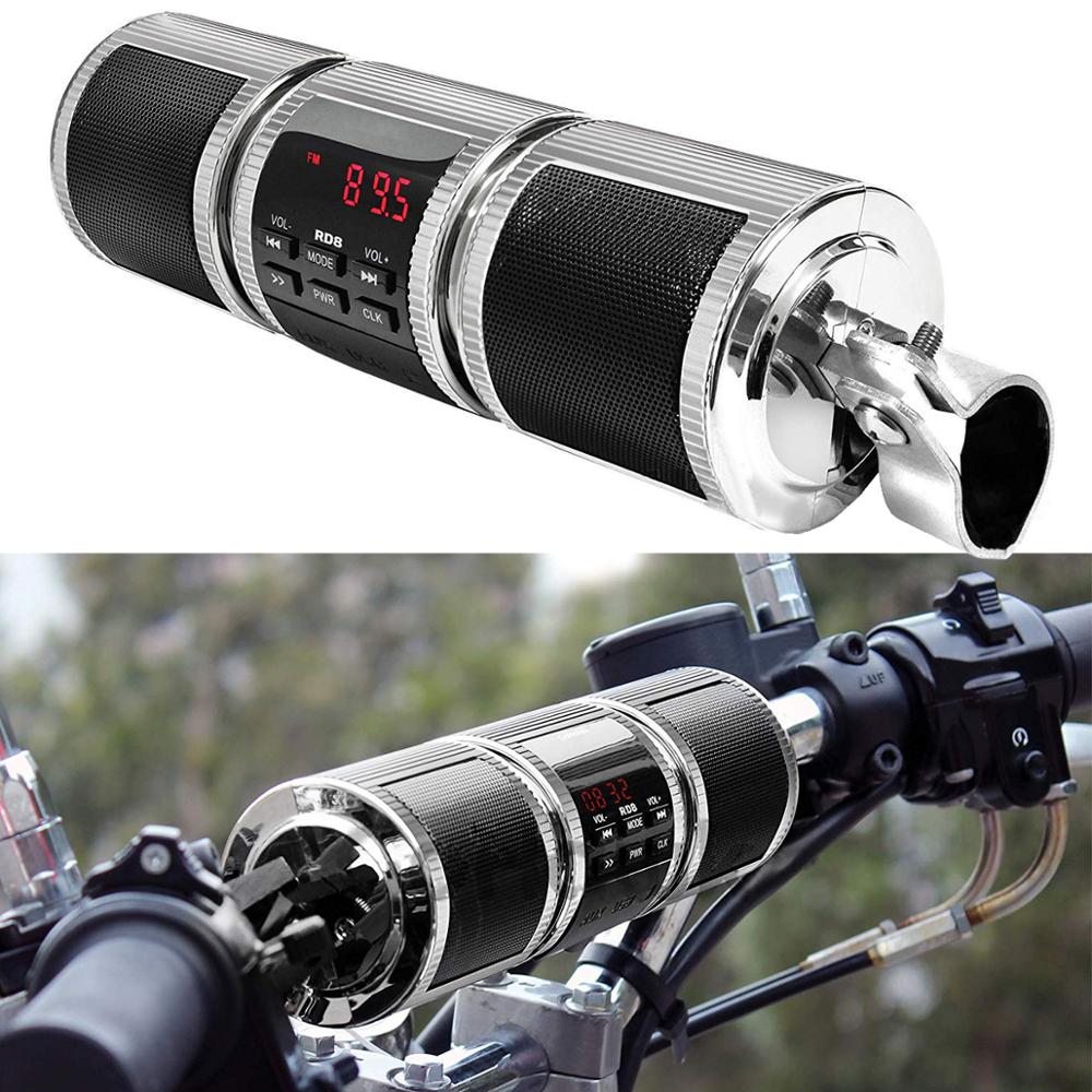 Haut-parleurs Bluetooth 12V pour moto, étanche, HiFi, avec Radio Fm, système de son stéréo pour ATV, Jet Ski Rem