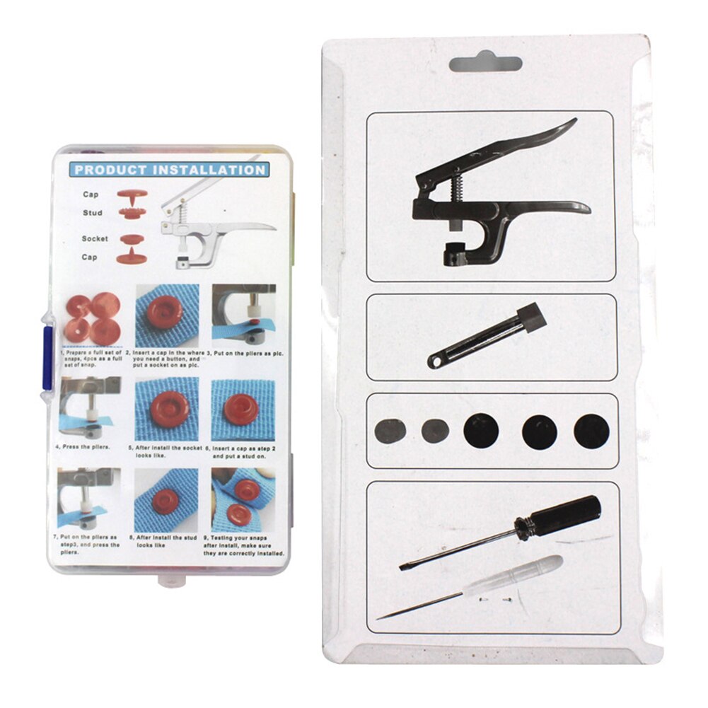 360 Sets T5 Plastic Drukknoop Met Snaps Tangen Tool Kit & Organizer Containers Bedienen Snaps Diy Familie Naaien gereedschap