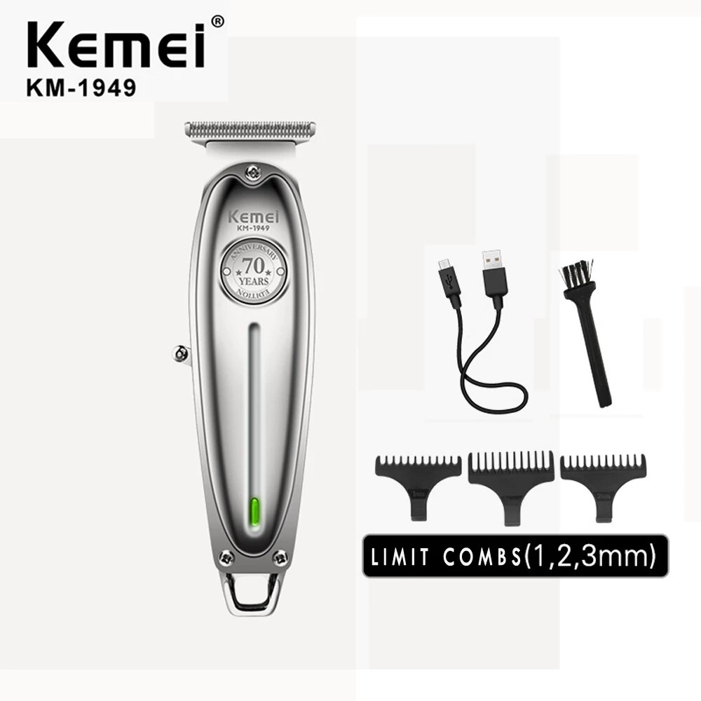 Kemei All-metal Hair Trimmer Beard Cord Cordless Hair Clipper Men Grooming Trimer Electric Hair Cutting KM-1949
