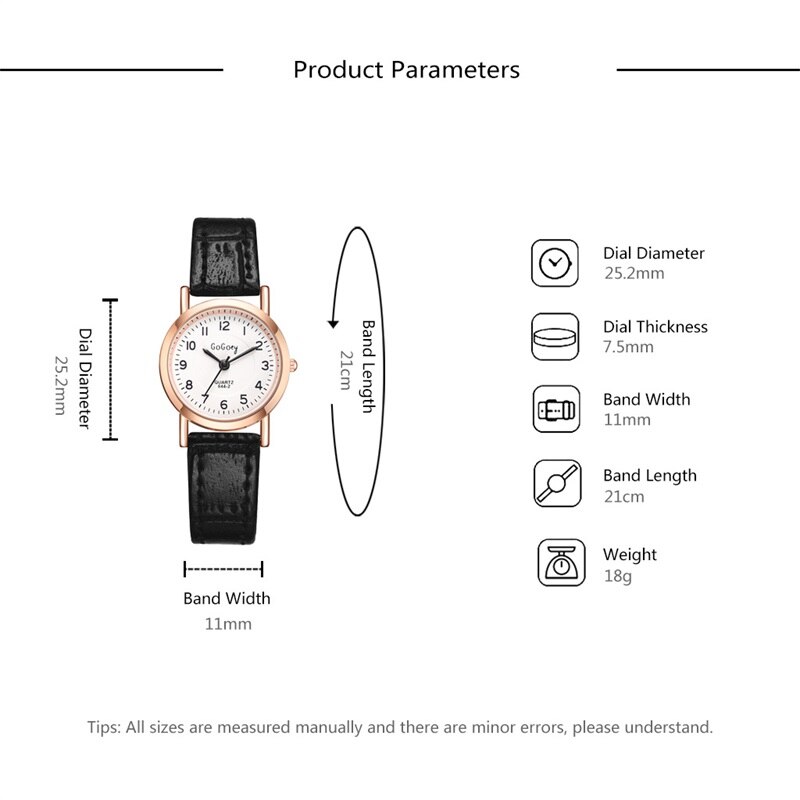 Reloj de cuarzo con esfera pequeña para mujer, cronógrafo de pulsera Retro de cuero, con escala de números simples, color marrón, femenino