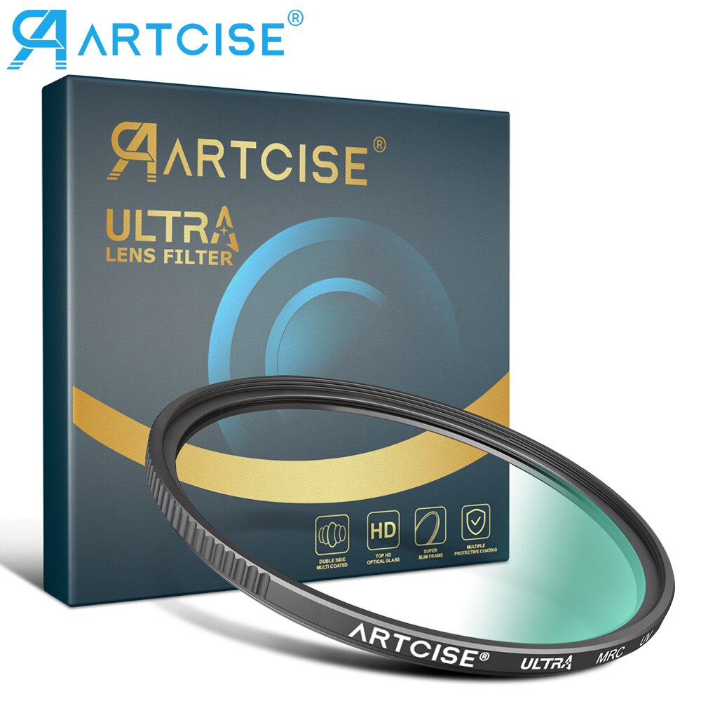 ARTCISE filtro per lenti UV fotografia accessori per fotocamere protezione Ultra sottile multistrato 58mm 62mm 67mm 72mm 77mm filtro Dslr