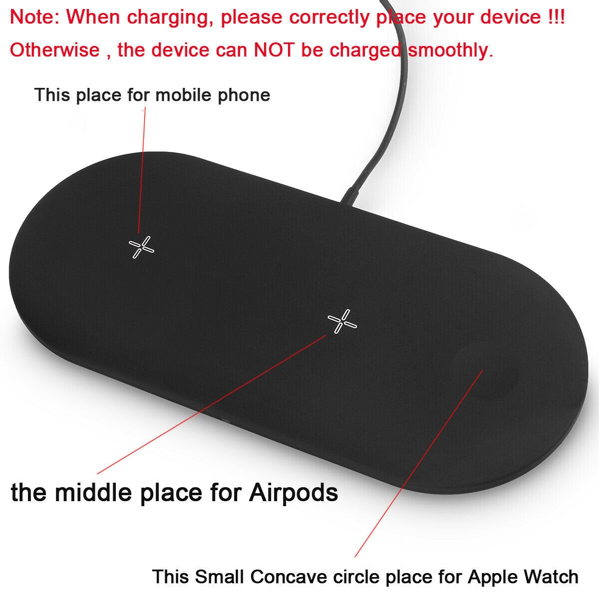 3 in 1 10w qi trådløs oplader til iphone x xs max  xr 8 plus hurtig opladning til samsung  s10 s9 s8 note 8 usb telefon oplader pad